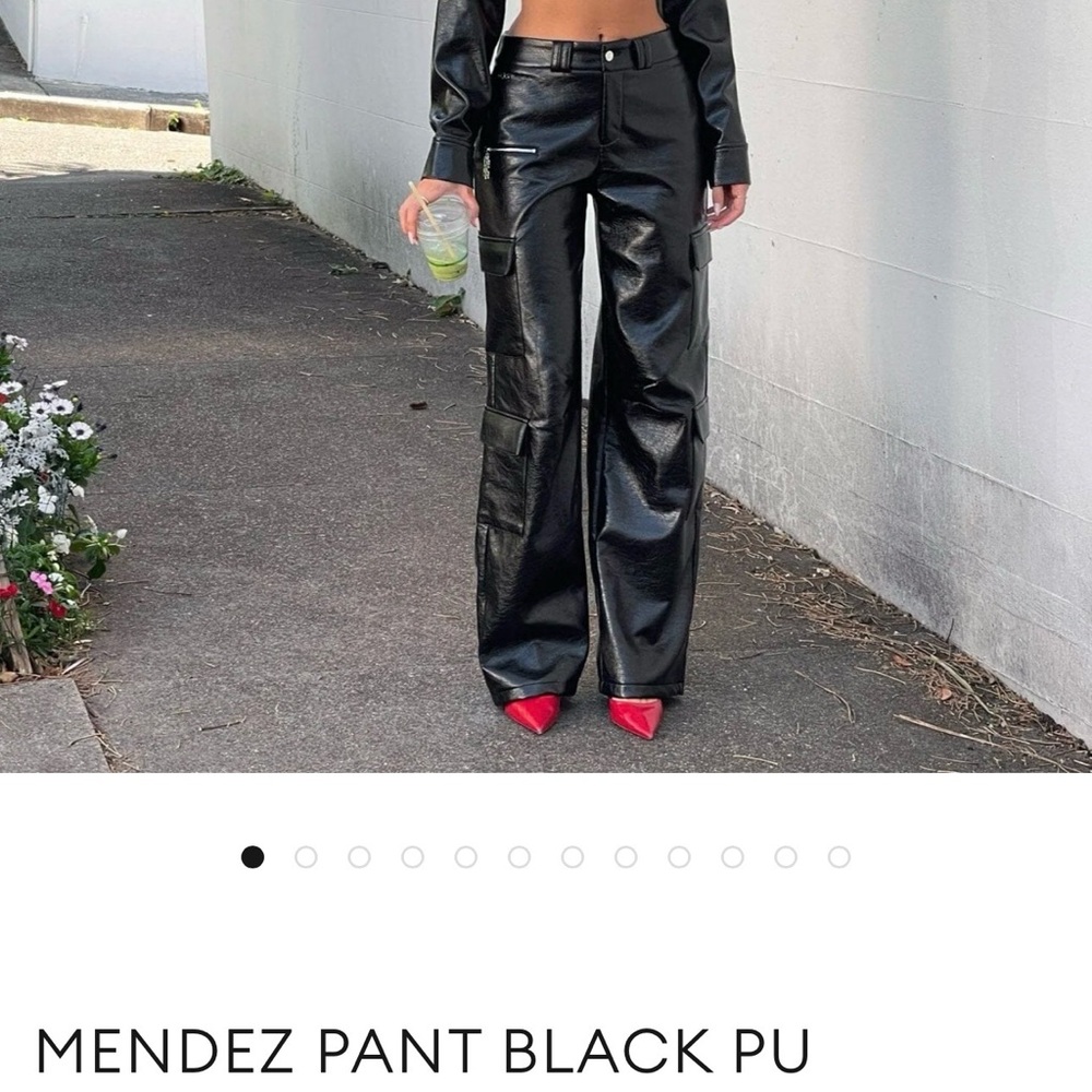Black PU Pants